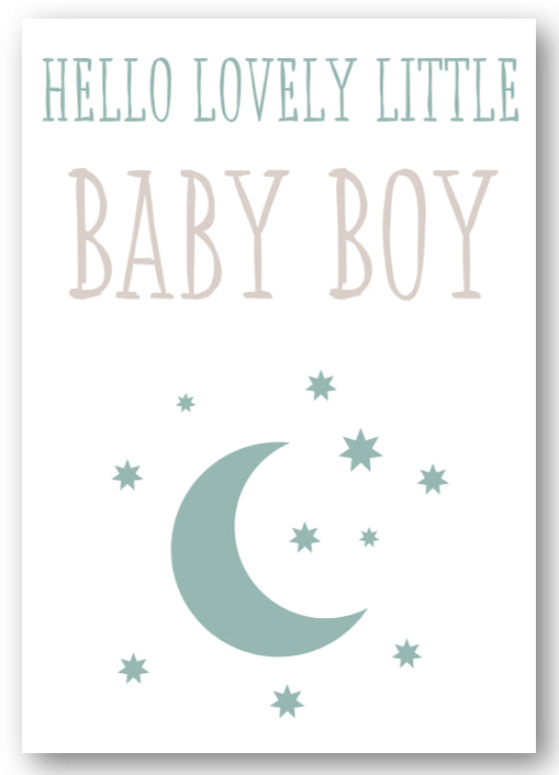 Second Ave Hello Lovely Little Baby Boy Newborn Baby Congratulations Card