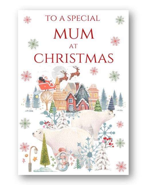 Second Ave Mum Christmas Polar Bear Xmas Holiday Festive Greetings Card