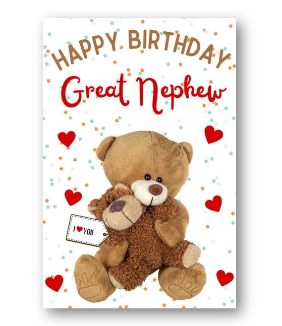 Second Ave Great Nephew I Love You Bear Cute Happy Birthday Card Greetings Card