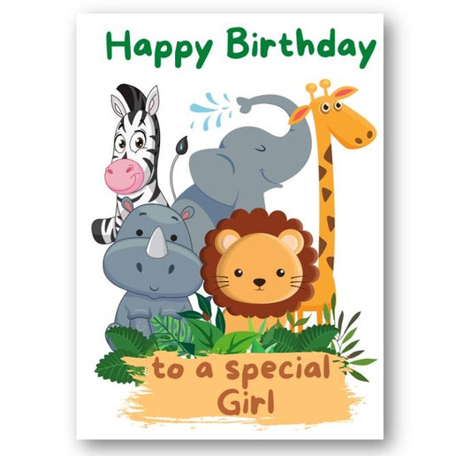 Second Ave Girl Children's Kids Birthday Card For Her Greetings Card