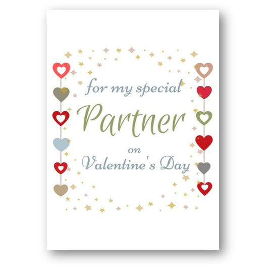 Second Ave Partner Valentine Card Cute Romantic Heart Card - Design 7