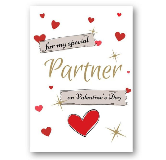 Second Ave Partner Valentine Card Cute Romantic Heart Card - Design 5