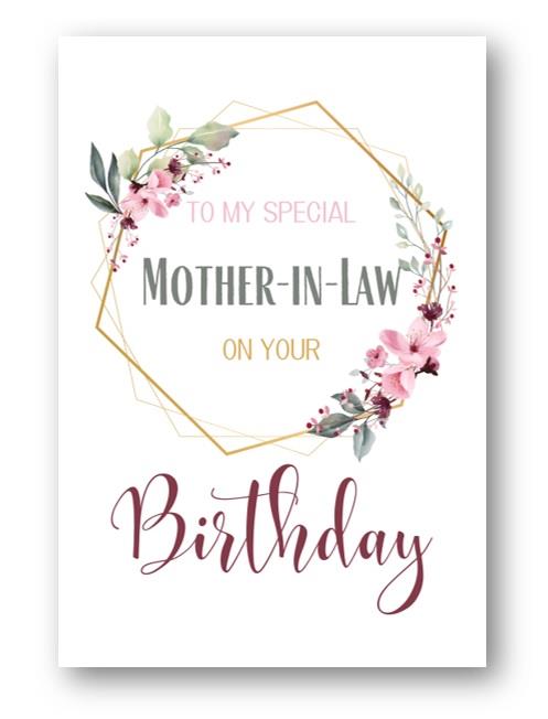 Second Ave Hexagon Mother-in-Law Birthday Greetings Card