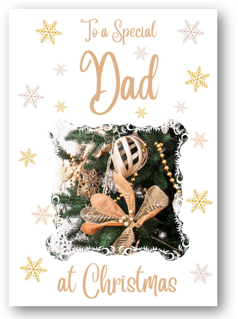 Second Ave Dad Christmas Gold Decoration Xmas Holiday Festive Greetings Card