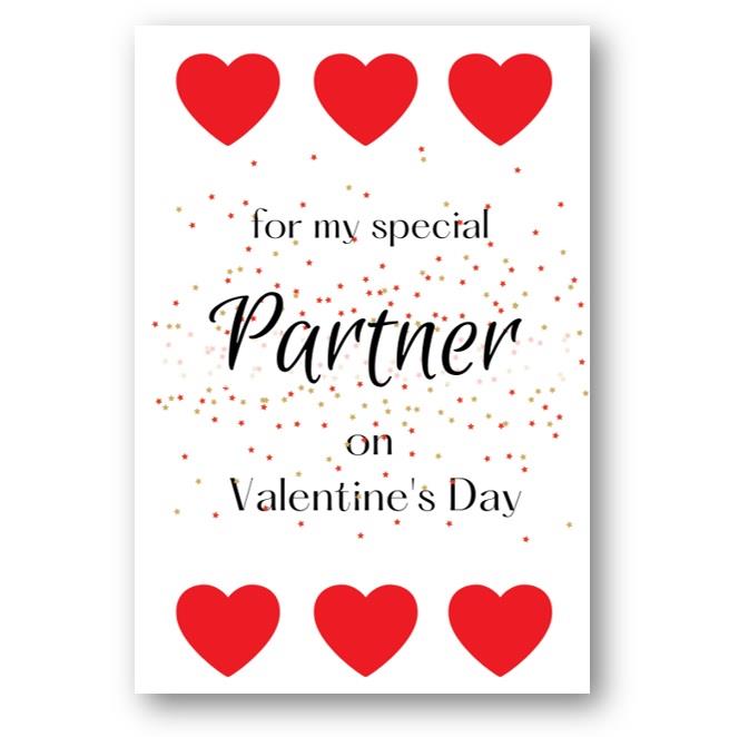 Second Ave Partner Valentine Card Cute Romantic Heart Card - Design 2