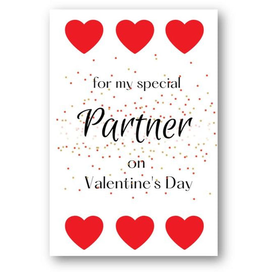 Second Ave Partner Valentine Card Cute Romantic Heart Card - Design 2