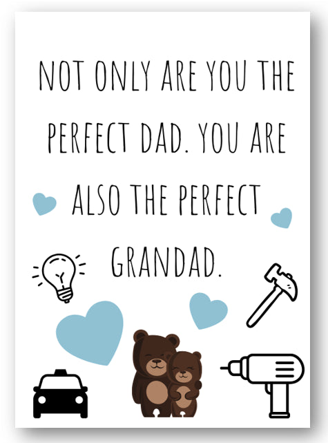 Second Ave Cute Perfect Dad/Grandad Birthday Father's Day Card