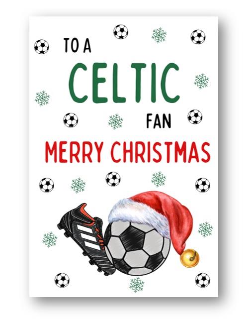 Second Ave Celtic Football Fan Adult Children's Kids Christmas Xmas Holiday Festive Greetings Card