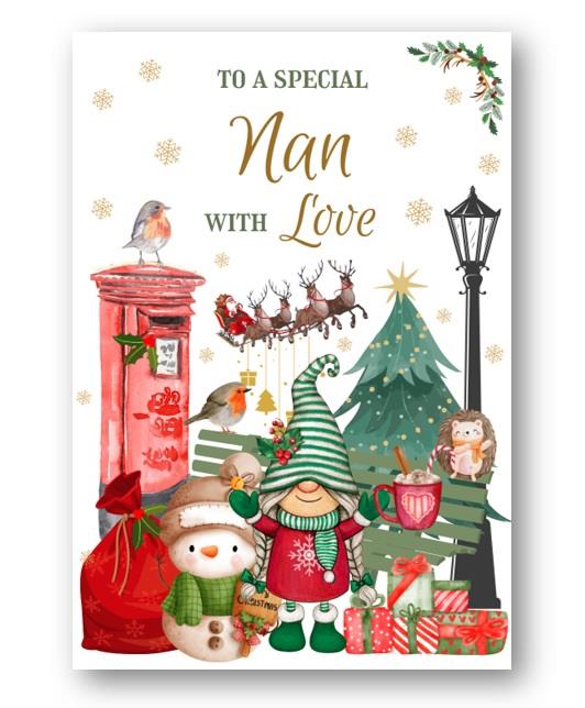 Second Ave Nan Christmas Winter Postbox Xmas Holiday Festive Greetings Card