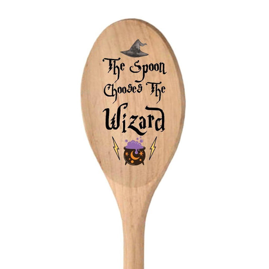 Second Ave Funny Joke The Spoon Chooses The Wizard 12" Wooden Spoon Chef baker Birthday Christmas Gift