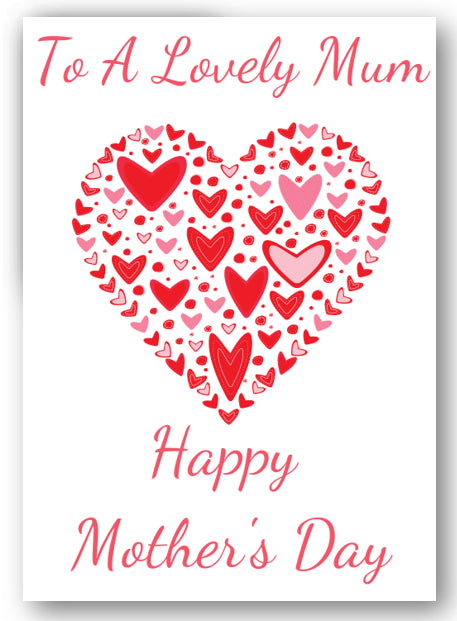 Second Ave Cute Happy Mother's Day Card For Mum With Heart - Design 3