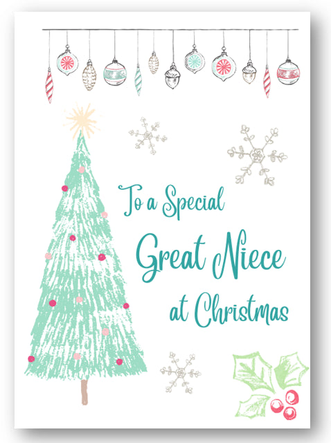 Second Ave Great Niece Christmas Tree Xmas Holiday Festive Greetings Card