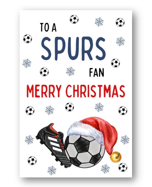 Second Ave Tottenham Hotspurs Spurs Football Fan Adult Children's Kids Christmas Xmas Holiday Festive Greetings Card