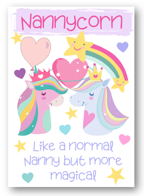 Second Ave Children's Nannycorn Unicorn Nanny Happy Birthday Card