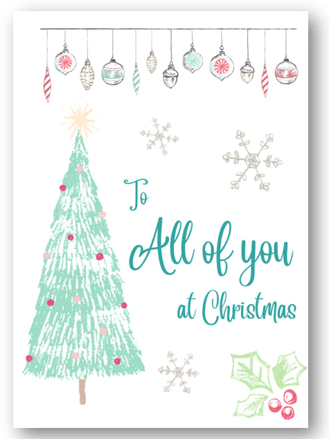 Second Ave All of You Christmas Tree Xmas Holiday Festive Greetings Card