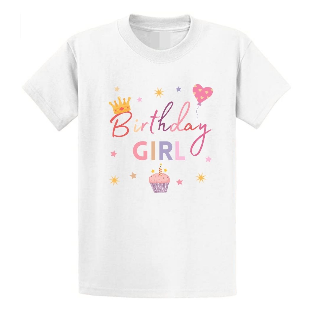 Second Ave Baby/Children's Birthday Girl Celebration White T Shirt Girls Top