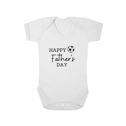 Second Ave Happy Father's Day Baby Grow Vest White Shortsleeve Babygrow Bodysuit - Design 3