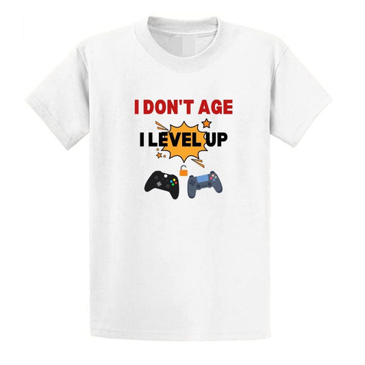 Second Ave Baby/Children's Gamer I Don't Age I Level Up White T Shirt Girls or Boys Top