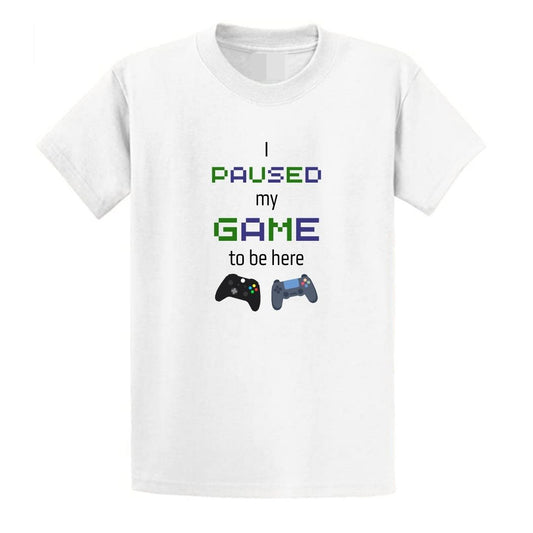 Second Ave Baby/Children's Gamer I Paused My Game To Be Here White T Shirt Girls or Boys Top