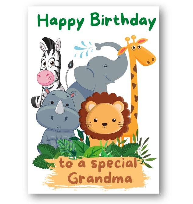 Second Ave Grandma Children's Kids Birthday Card For Her Greetings Card