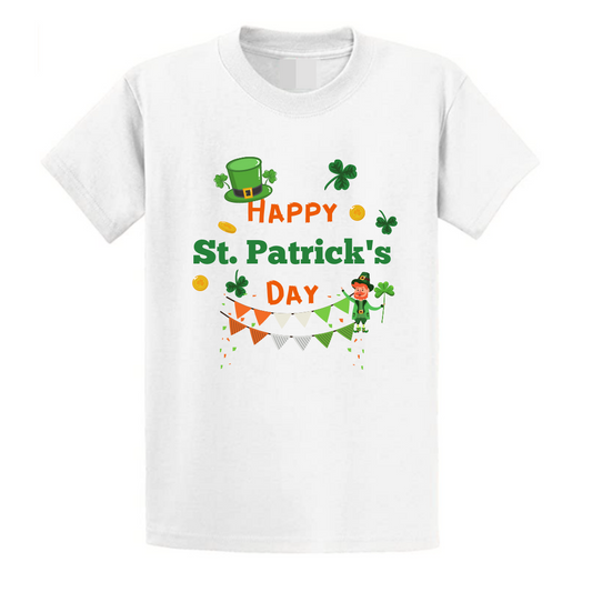 Second Ave Baby/Children's Happy St Patrick's Day Irish White T Shirt Top