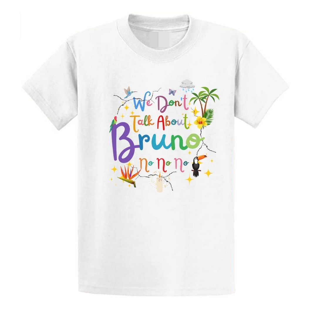 Second Ave Baby/Children's We Don't Talk About Bruno Lyrics White T Shirt Girls or Boys Top