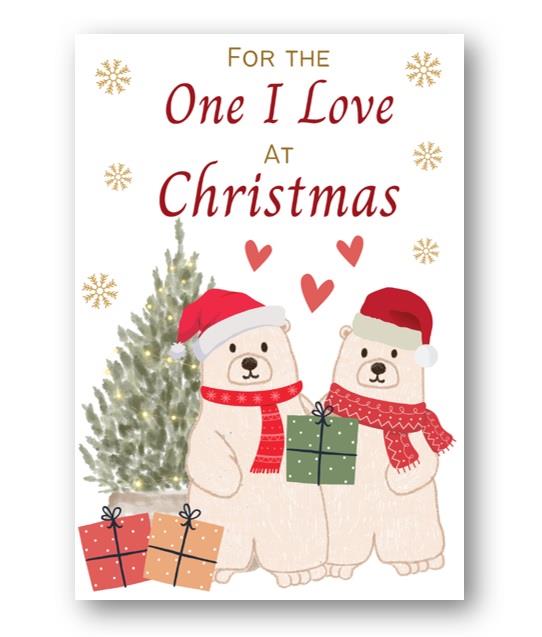 Second Ave One I Love Polar Bear Christmas Xmas Holiday Festive Greetings Card