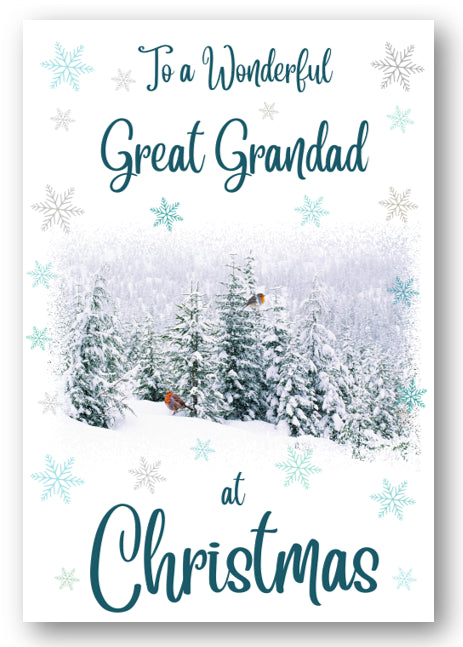 Second Ave Great Grandad Christmas Winter Scene Xmas Holiday Festive Greetings Card