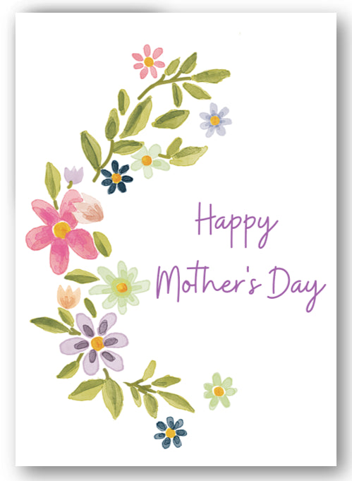 Second Ave Cute Happy Mother's Day Card For Mum With Flowers - Design 4