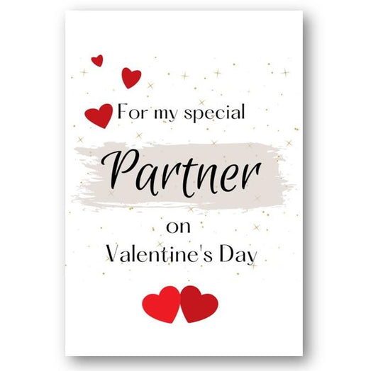 Second Ave Partner Valentine Card Cute Romantic Heart Card - Design 1