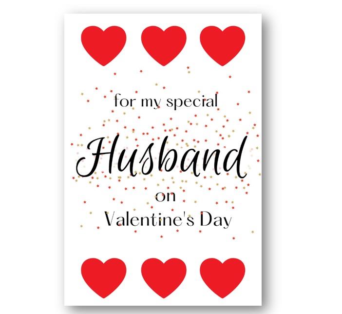 Second Ave Husband Valentine Card For Him Cute Romantic Heart Card - Design 2