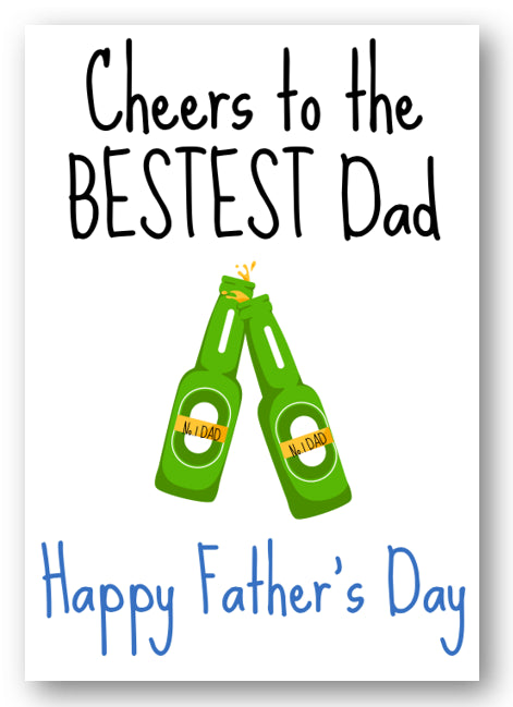 Second Ave Cute Cheers To The Bestest Dad Father's Day Card For Dad