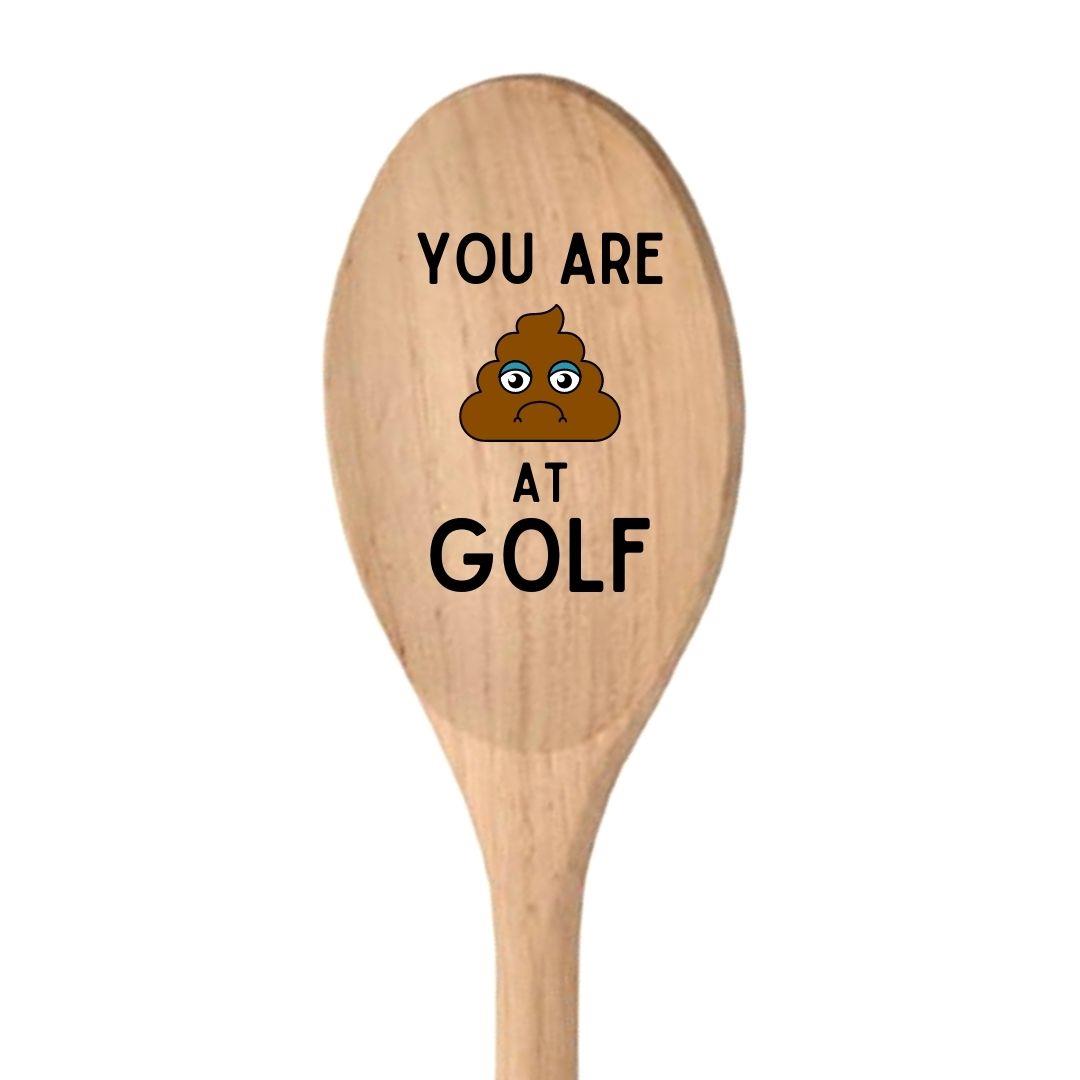 Second Ave Funny Joke You Are Poo At Golf 12" Wooden Spoon Last Booby Prize Novelty Gift