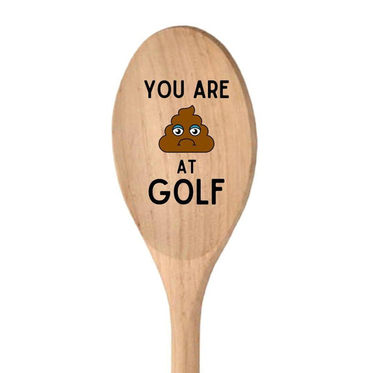 Second Ave Funny Joke You Are Poo At Golf 12" Wooden Spoon Last Booby Prize Novelty Gift