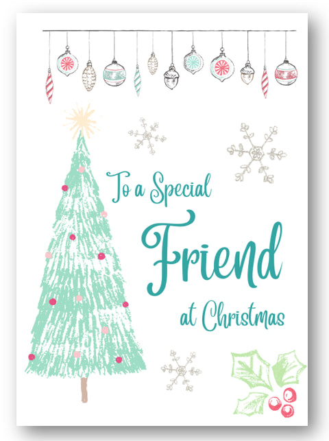 Second Ave Friend Christmas Tree Xmas Holiday Festive Greetings Card