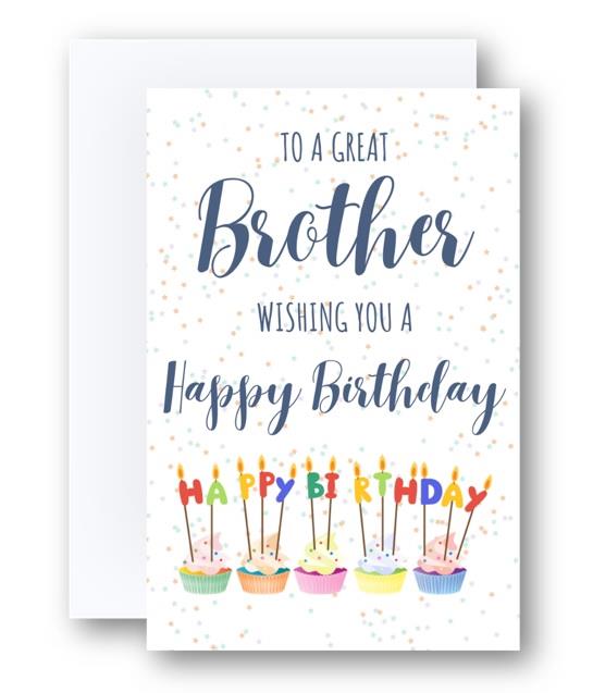 Second Ave Cupcakes Brother Birthday Greetings Card