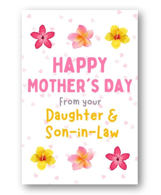 Second Ave Bright Flowers Mum Mother in Law Happy Mother's Day Card From Daughter & Son in Law