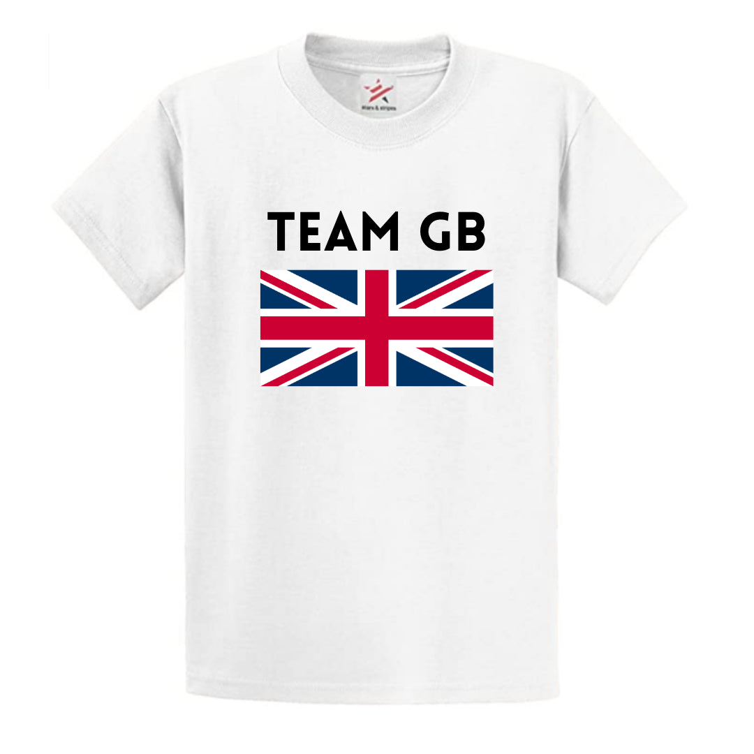 Second Ave Adult Unisex Team GB Supporter Olympics White T Shirt Top Kit