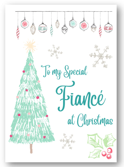 Second Ave Fiance Christmas Tree Xmas Holiday Festive Greetings Card