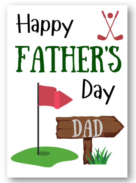 Second Ave Golf Dad Father's Day Card For Dad