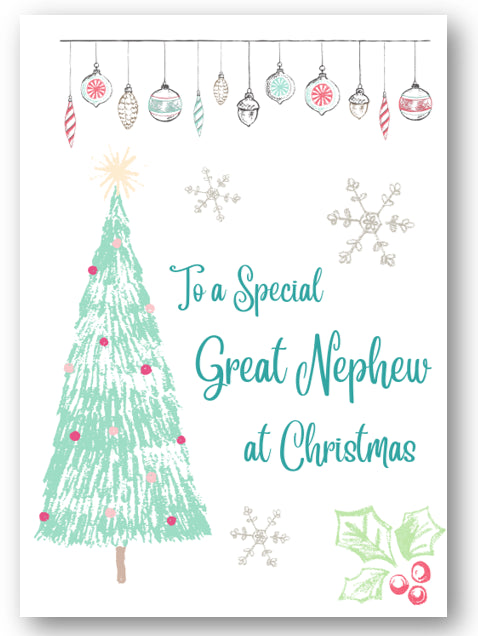 Second Ave Great Nephew Christmas Tree Xmas Holiday Festive Greetings Card