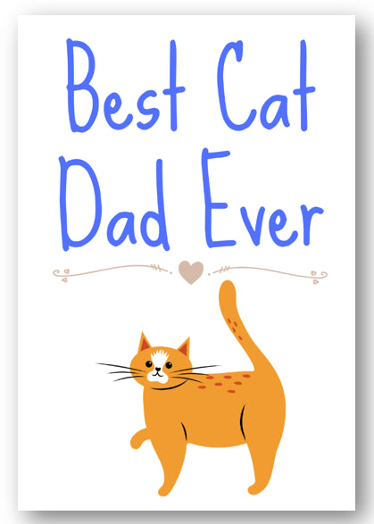 Second Ave Cute Best Cat Dad Ever Father's Day Birthday Card For Pet Owner