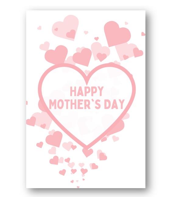 Second Ave Pink Hearts Love Happy Mother's Day Card For Mum Mummy Nan Nanny Grandma