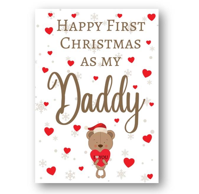 Second Ave Happy First Christmas as My Daddy Bear Xmas Holiday Festive Greetings Card