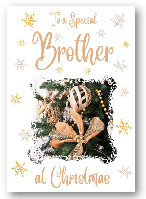 Second Ave Brother Christmas Gold Decoration Xmas Holiday Festive Greetings Card