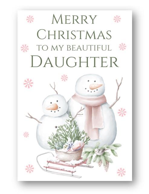 Second Ave Daughter Snowmen Christmas Xmas Holiday Festive Greetings Card