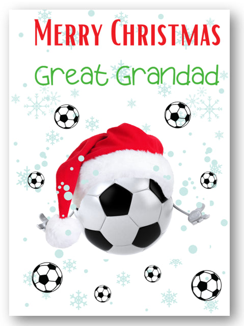 Second Ave Great Grandad Football Children's Kids Christmas Xmas Holiday Festive Greetings Card