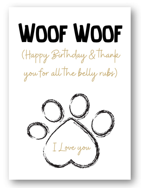 Second Ave Funny Woof Woof Dog Owner Happy Birthday Card