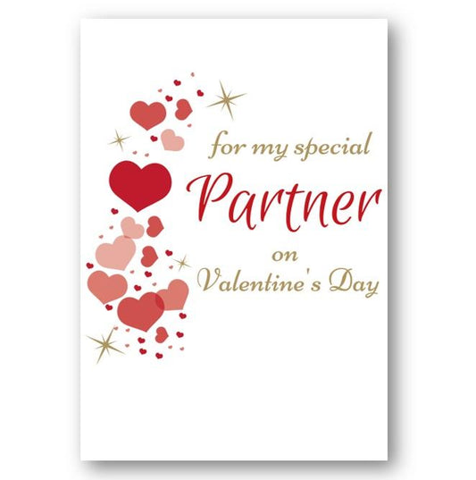 Second Ave Partner Valentine Card Cute Romantic Heart Card - Design 6