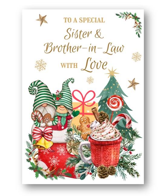 Second Ave Sister & Brother-in-Law Christmas Winter Gingerbread Xmas Holiday Festive Greetings Card